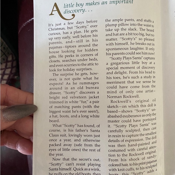 Vintage 1991 Norman Rockwell Ashton Drake Scotty Plays Santa MINT IN BOX - Picture 13 of 15